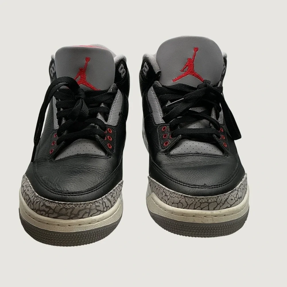 Jordan 3 Retro Black Cement 2018 Mens Size 10.5 Black Grey Red 854262-001